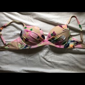Victoria’s Secret floral pink pastel bikini top